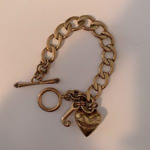 Juicy Couture Gold Tone 3D Charm Bracelet
